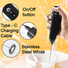 Small Electric Handheld Milk Frother with Stainless Steel Whisk (1 Pc)